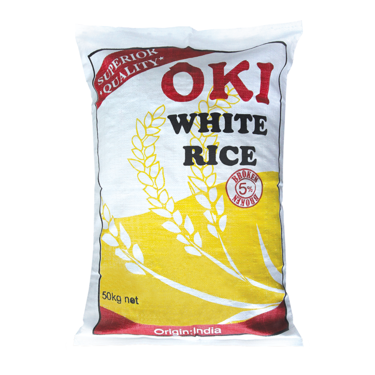 07_08_01 OKI Broken White Rice 50 Kg Bag
